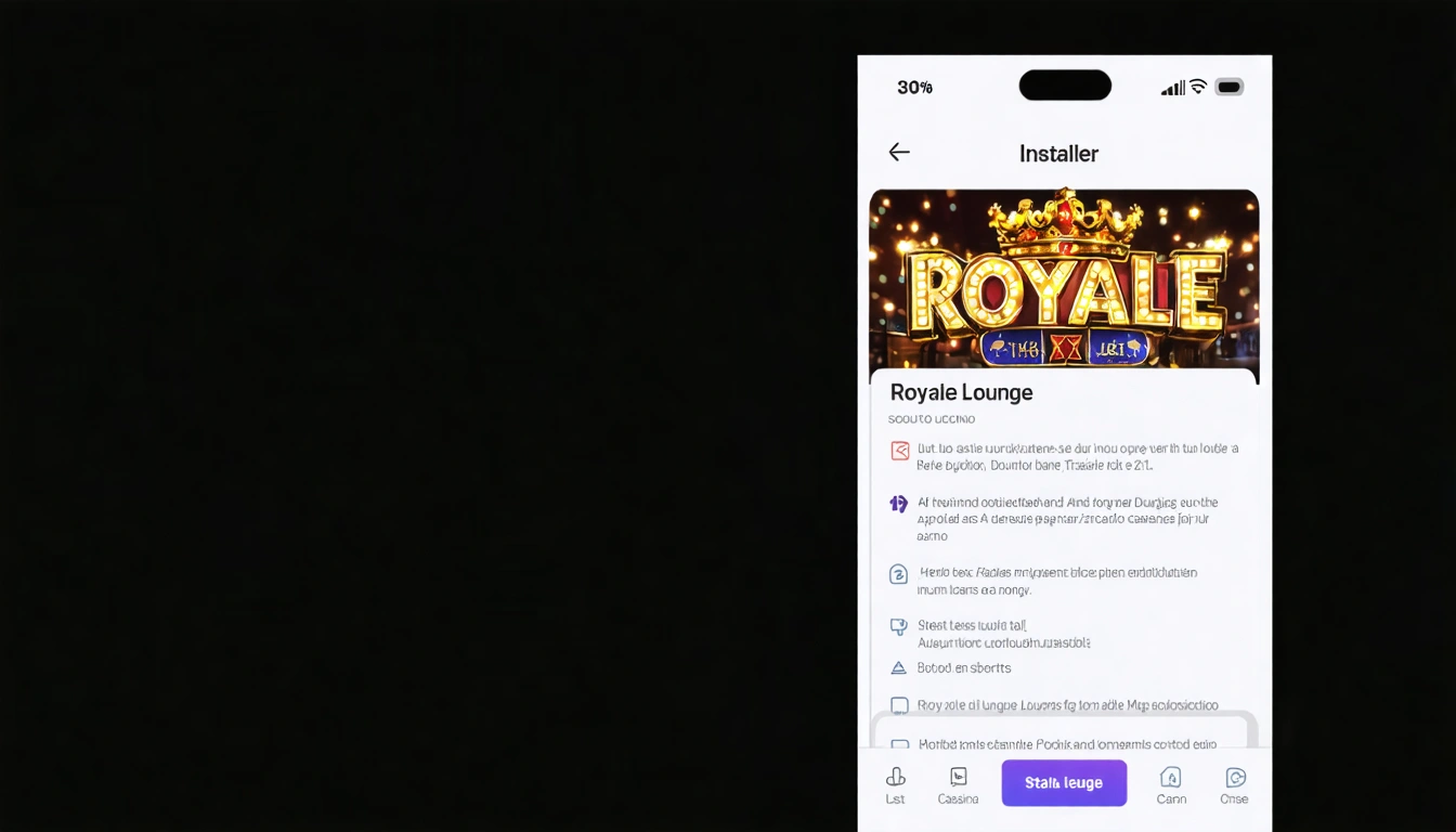 Installer Royale lounge casino application sur mobile
