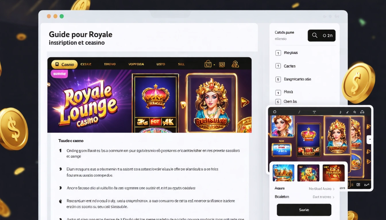 Guide pour Royale lounge casino inscription et compte